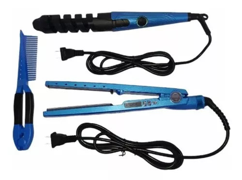 ✨ Set de Belleza: Plancha Profesional + Rizador Curl Perfect 7 en 1 ✨