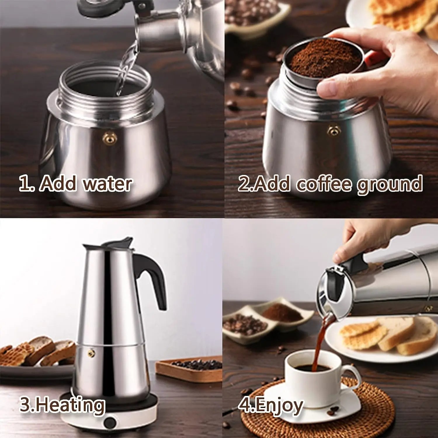 🌟 CAFETERA ESPRESSO 9 TAZAS – ¡Potencia y sabor en grande! 🌟